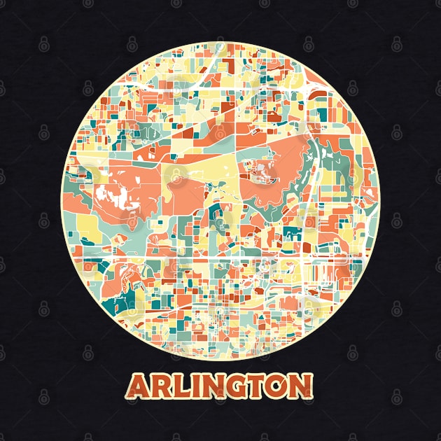 Arlington map in mozaique colors by SerenityByAlex